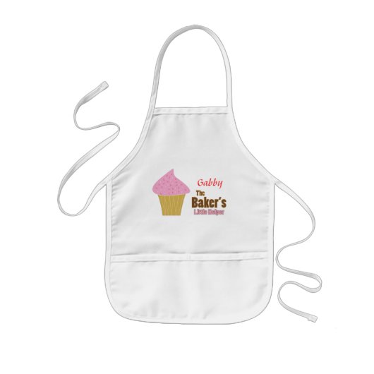 Tablier Enfant Petit assistant de Pink Cupcake Baker (Devant)