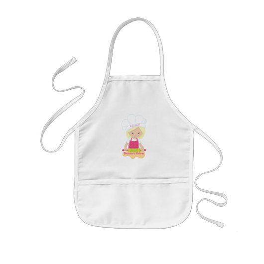 Tablier Enfant Petit Baker blond de fille (Devant)