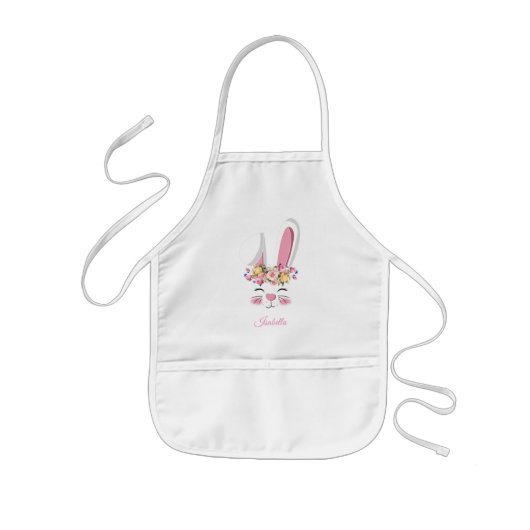 Tablier Enfant Petit lapin 🐰 visage doux (Devant)