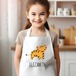 Tablier Enfant Petit Tigre Personnalisé Mignon