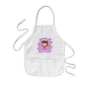 Tablier Enfant Petite artiste peintre mignonne au travail