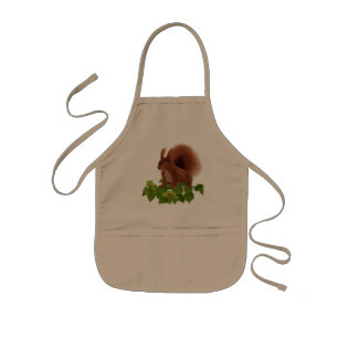 Tablier Enfant PetitRose "écureuil sur la brindille de noisette