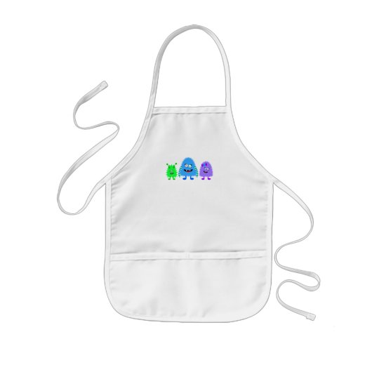 Tablier Enfant Petits monstres mignons (Devant)