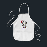 Tablier Enfant Pingouin Christmas Snow Winter Animals Pingouins<br><div class="desc">Le pingouin pour Noël avec des lumières de fées. Animaux amusants avec des cadeaux et de la neige pour les vacances. Aussi drôle pour Noël en juillet. Les pingouins sont des animaux mignons et parfaits pour Noël.</div>
