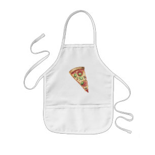 Tablier Enfant Pizza à la tranche aquarelle