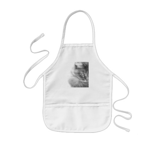 Tablier Enfant Portrait "Angel Kitty" (Devant)