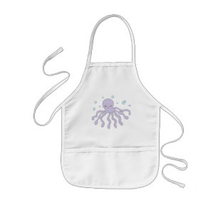 Tablier Enfant Poulpe pourpre mignon