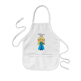 Tablier Enfant Princesse blonde mignonne de clipart (images