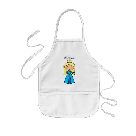 Tablier Enfant Princesse blonde mignonne de clipart (images (Devant)