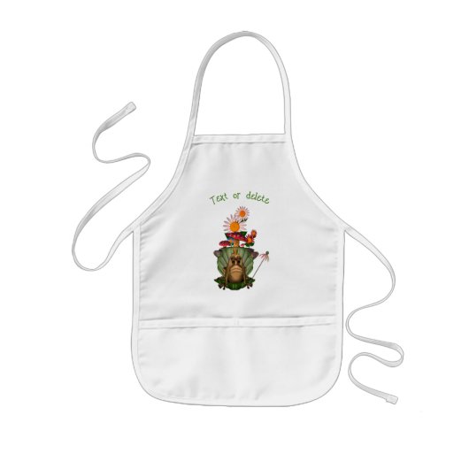 Tablier Enfant Princesse de la Grenouille sur le trône (Devant)