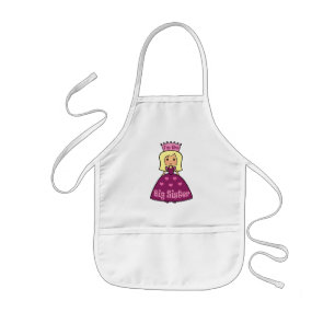 Tablier Enfant Princesse mignonne Hearts de grande soeur de