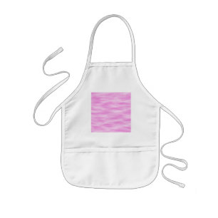 Tablier Enfant Profil onduleux de rose et blanc