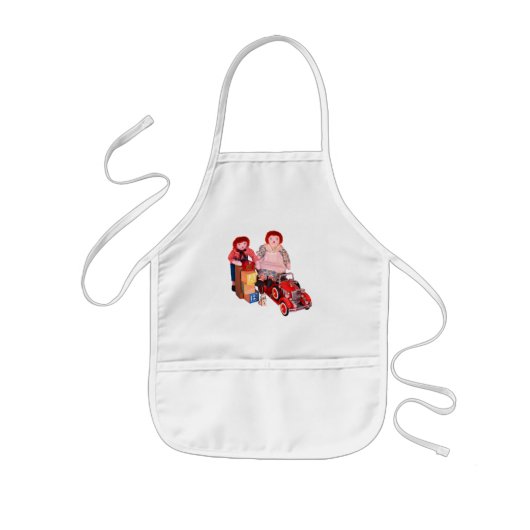 Tablier Enfant Raggedy Ann & Andy fire engine bloque les jouets (Devant)