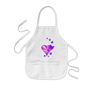Tablier Enfant Rainbow heart and Butterfly