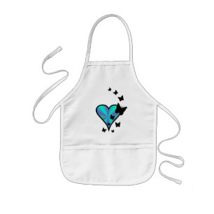 Tablier Enfant Rainbow heart and Butterfly