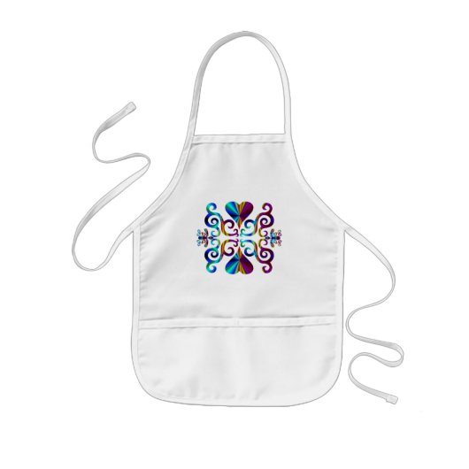 Tablier Enfant Rainbow Heart et Lily (Devant)