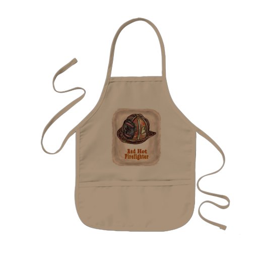 Tablier Enfant Red Hot FireFighter nom personnalisé Apron (Devant)