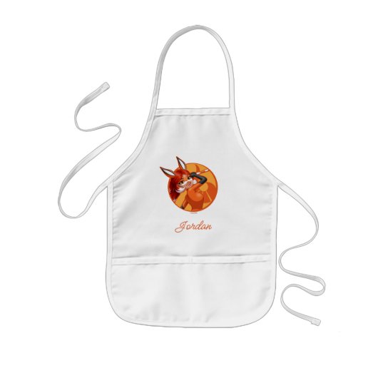Tablier Enfant Rena Rouge Orange Badge (Devant)