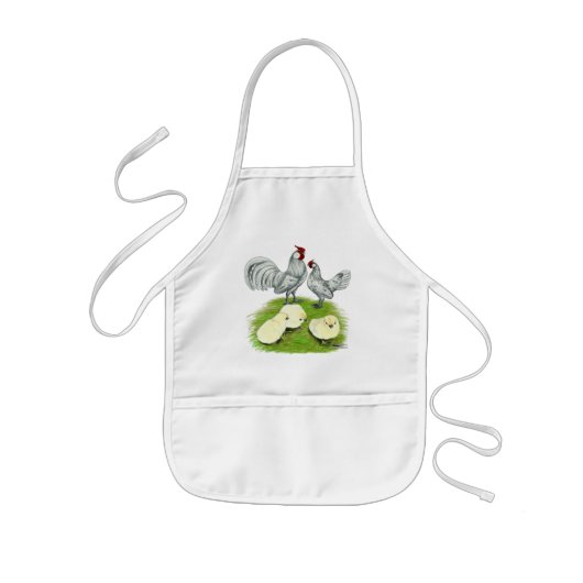 Tablier Enfant Rosecomb Bantams et Chicks (Devant)