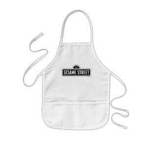 Tablier Enfant Rue Sésame Logo B&W