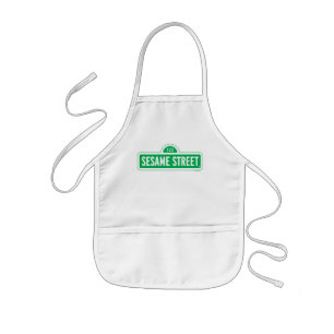 Tablier Enfant Rue Sésame   Logo vert