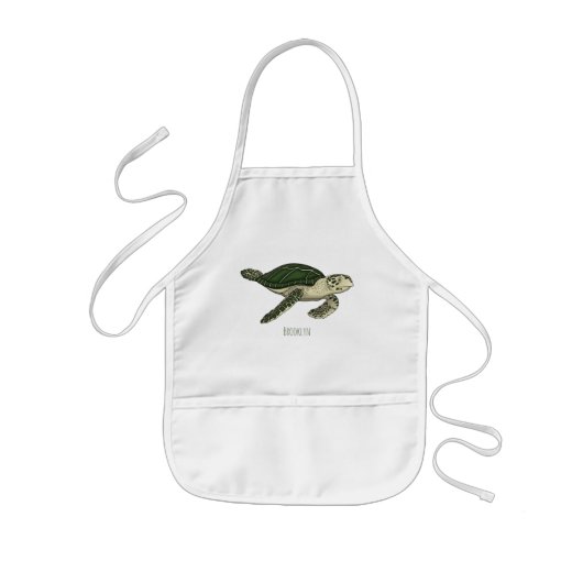Tablier Enfant Sea turtle cartoon (Devant)