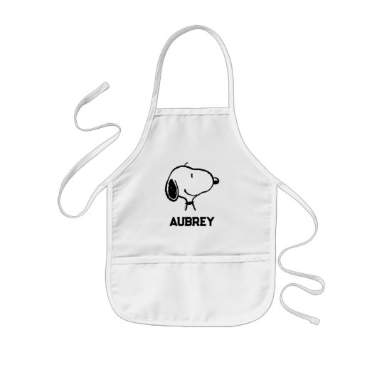 Tablier Enfant Snoopy Smile Giggle Laugh | Ajouter Votre Nom (Devant)