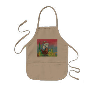 Tablier Enfant Snowdrop & wren oiseau summon le printemps