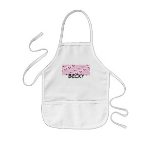 Tablier Enfant Souris de chat rose Motif