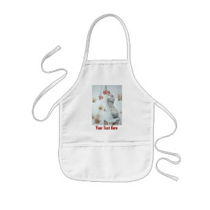 Tablier Enfant Souris mignonne et art rouge de faune de scène de