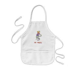 Tablier Enfant Soyez heureux Alien, Abstrait