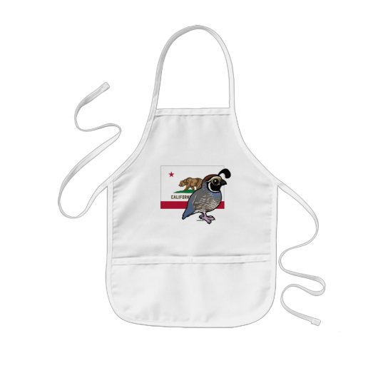 Tablier Enfant State Birdorable : Quail de Californie (Devant)