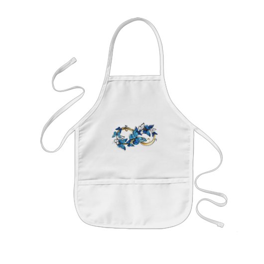 Tablier Enfant Symbol Infinity of Blue Morpho Butterflies (Devant)