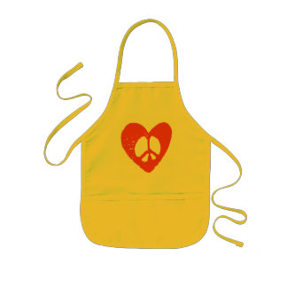 Tablier Enfant Symbole rouge du coeur de Grunge