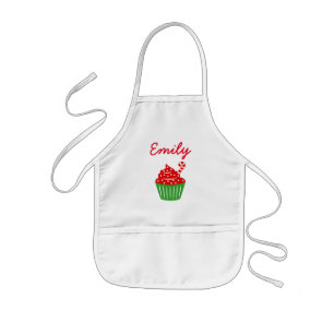 Tablier Enfant Tablier de cuisson de cupcake de Noël pour enfants