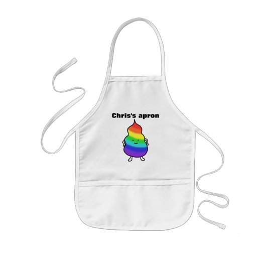 Tablier Enfant Tablier nommé fait sur commande d'arc-en-ciel de (Devant)