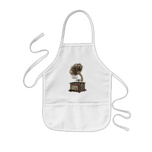 Tablier Enfant Tourne-disque dessin animé