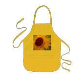 Tablier Enfant Tournesol brillant avec nom (Devant)