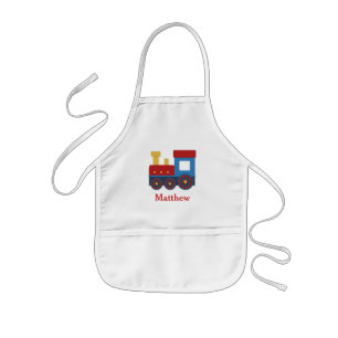 Tablier Enfant Train mignon et coloré pour garçons