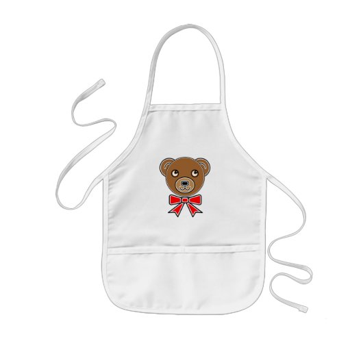 Tablier Enfant Visage drôle d'ours (Devant)