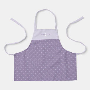 Tablier Enfants à motif de nœud simple violet personnalisé