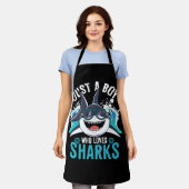Tablier Enfants Amateur De Requin Juste Un Garçon Qui Aime (Porté)