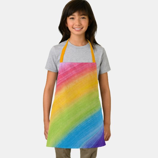 Tablier Enfants arc-en-ciel peints (Insitu)