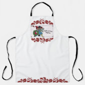 TABLIER ENFANTS AVEC CADEAUX DE NOËL ET FLORAUX ROUGE (Recto)