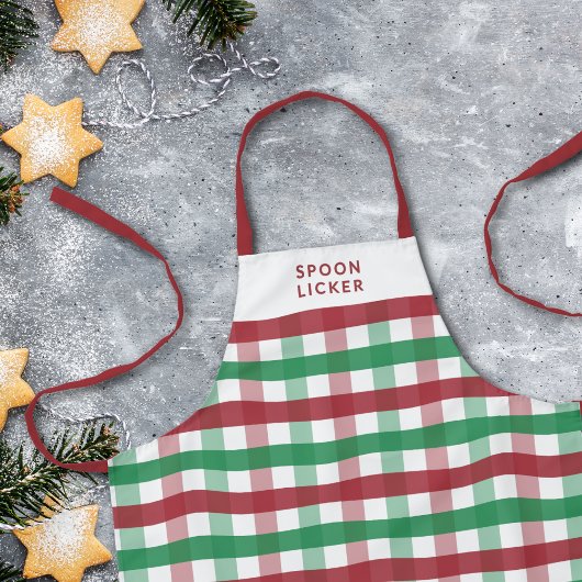 Tablier Enfants Drôle Cuisson de Noël Plaid Cuillère Licke