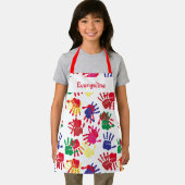 Tablier Enfants Empreintes peintes colorées (Insitu)