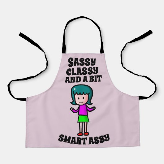 TABLIER ENFANTS FILLES SASSY CLASSY SMART ASSY APRONS RETR (Recto)
