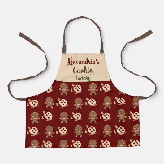 Tablier Enfants Fun Vacances Cookie Cuisine Partout Imprim (Recto)