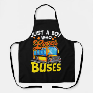 Tablier Enfants Juste Un Garçon Qui Aime Les Bus Costume D