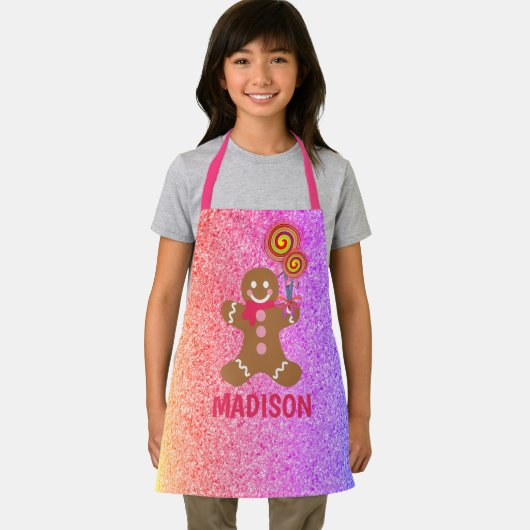 Tablier Enfants mignonette Parties scintillant arc-en-ciel (Insitu)